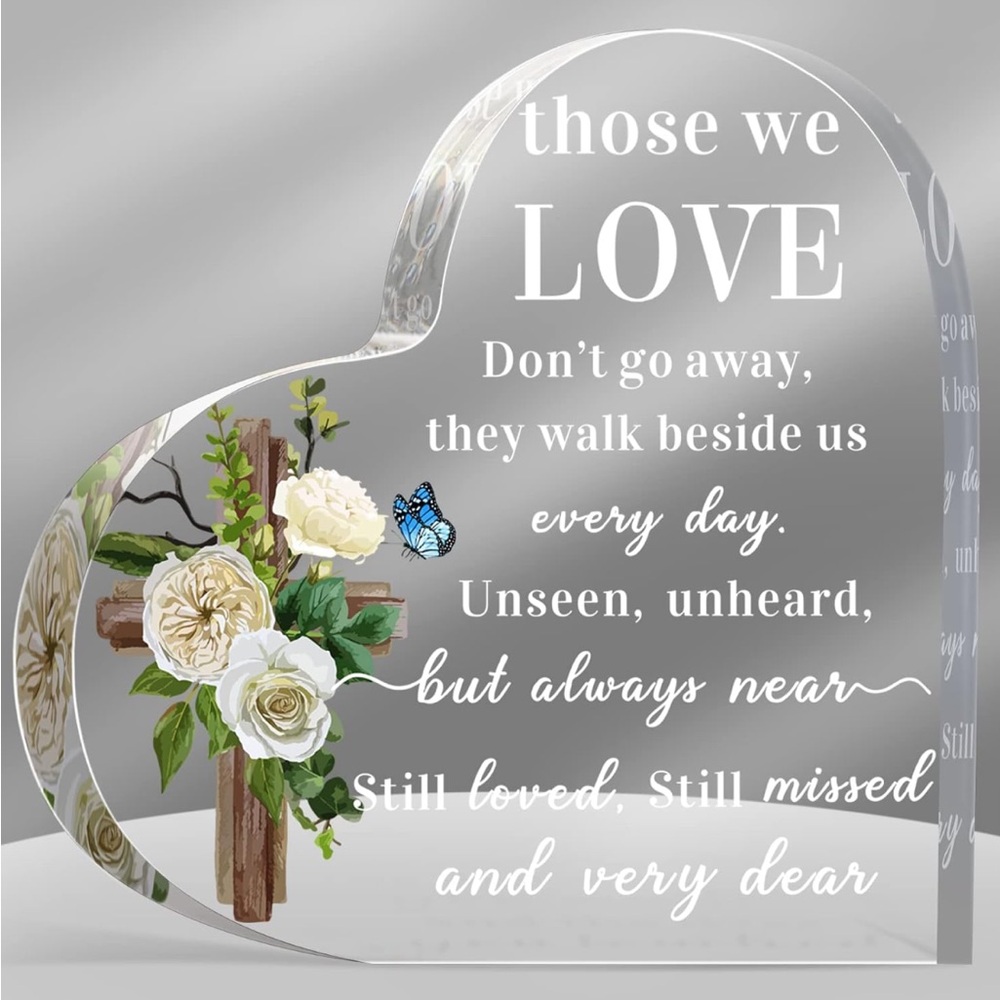 Acrylic Heart Sympathy Memorial Gift